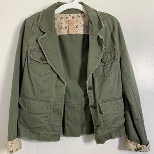 🦋Forever 21 Olive Green Denim Jacket